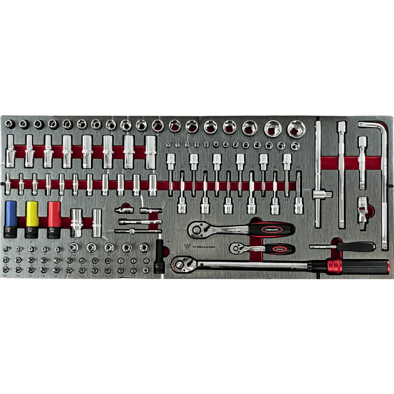 WIDMANN JUMBO STEEL TOPS - instrumentu ratiņi ar 12 atvilktnēm, 274 gab. STJM12-B