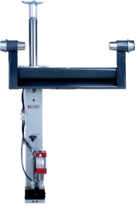 Manuālais/hidrauliskais bedres ass domkrats, braucot gar bedres malām, 16,5 t. 450 mm PACĒLĀJS
