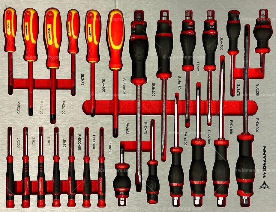 WIDMANN PRO - instrumentu ratiņi ar 7 atvilktnēm un 7 pilniem 241 gab. TP8-BK