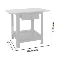 Darbagalds ar aizslēdzamu atvilktni / 1000 mm / ITĀLIJA