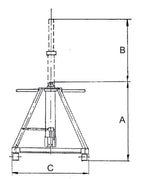 Mobilais transmisijas/agregāta uzstādīšanas hidrauliskais domkrats 1200kg ESKAPOL DHW1200