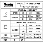 Invertora metināšanas iekārta pusautomātiska 230V (IGBT) AC/DC, TIG/MMA