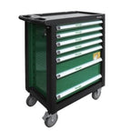 Ratiņu skapis ar 7 atvilktnēm, CL713017 ar instrumentu komplekta paliktņiem (330 gab.), 5 komplekti