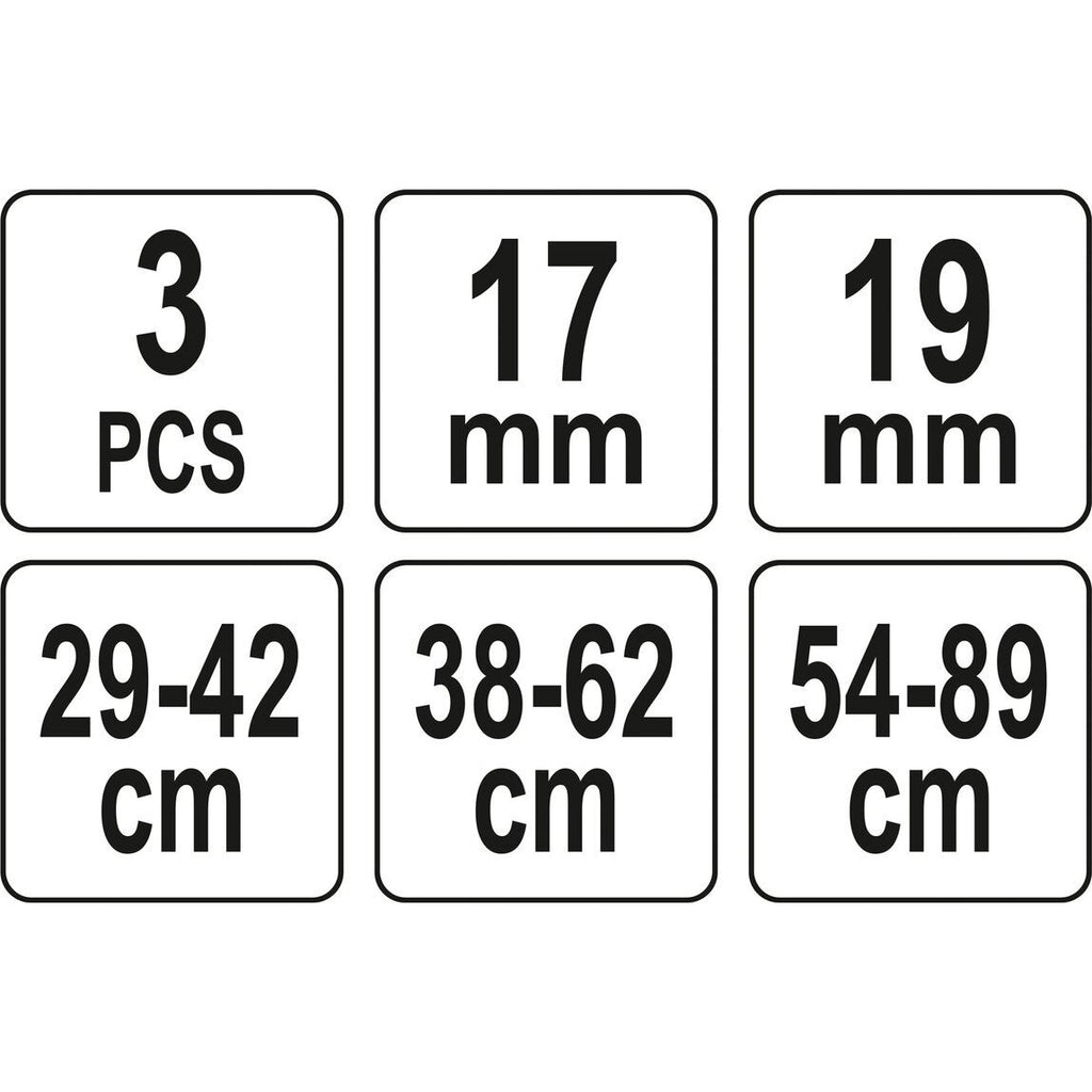 Izpūtēja paplašinātāju komplekts 3 gab.