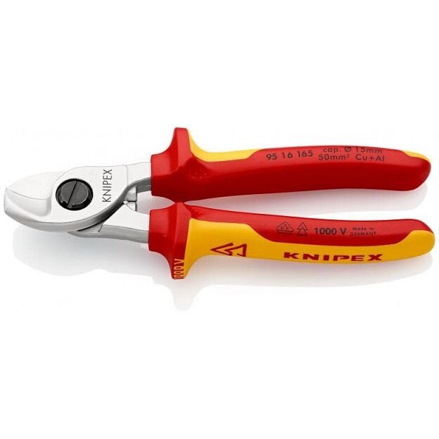 KNIPEX izolētas kabeļu šķēres VDE 165 mm