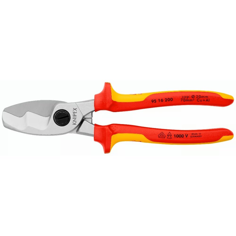 Kabeļu grieznes ar izolāciju VDE 200 mm KNIPEX