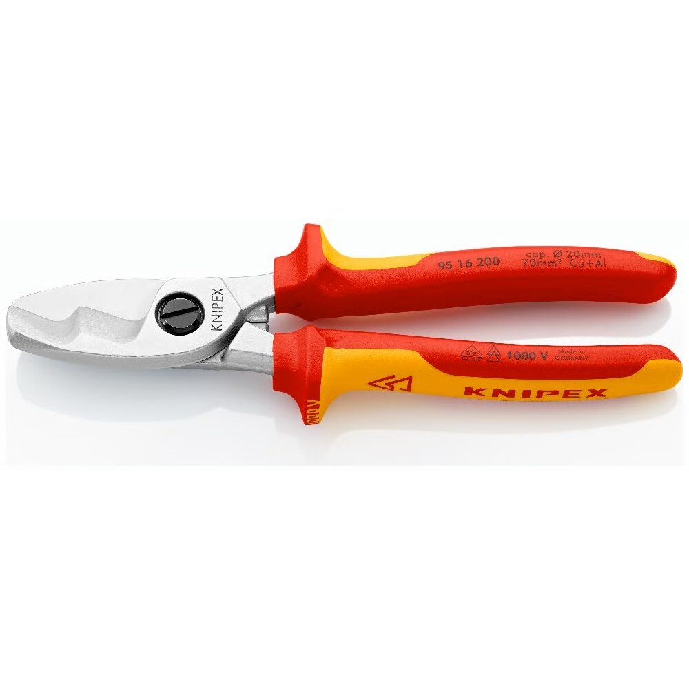Kabeļu grieznes ar izolāciju VDE 200 mm KNIPEX