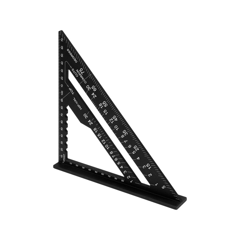 Alumīnija leņķa leņķmērītājs 180 mm ar collu/metrisko skalu