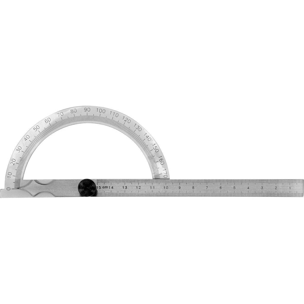 Protraktors ar lineālu 120x150mm