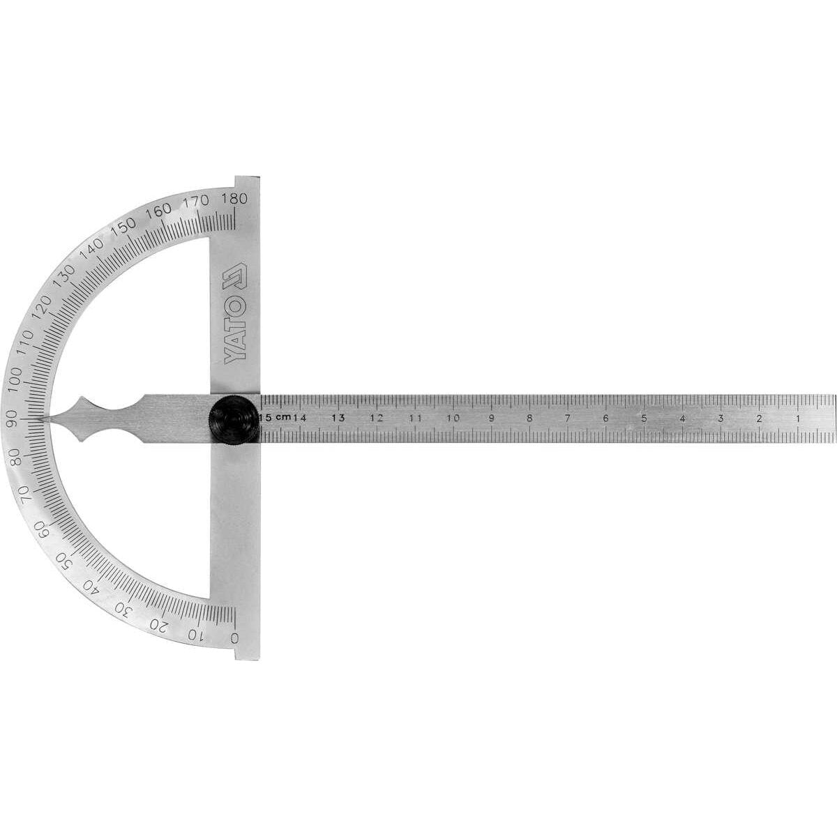 Protraktors ar lineālu 120x150mm