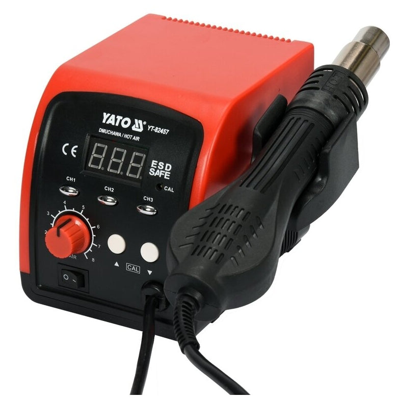 Karstā gaisa lodēšanas stacija 750 W, 500 °C, LED