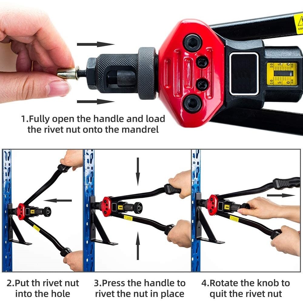 Kniedēšanas uzgriežņu instruments M3-M12 ar 70 kniedēm