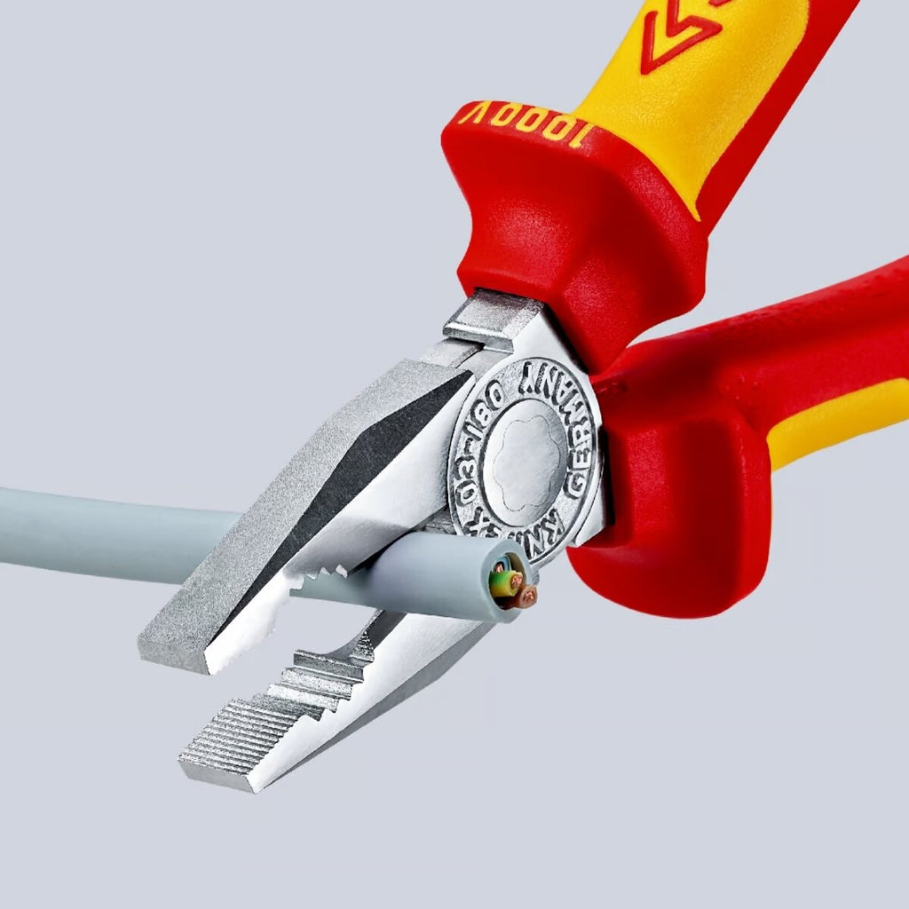 Kombinētās knaibles, izolētas, 180 mm, VDE, KNIPEX