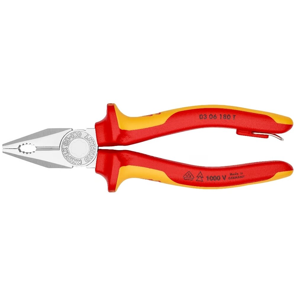 Kombinētās knaibles, izolētas, 180 mm, VDE, KNIPEX