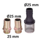Rezerves daļa. 2 gab. savienotāji 3/4" - 1" un 1 gab. filtrs 1" dīzeļdegvielas pārsūknēšanas sūknim DCTP60