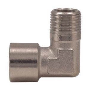 L veida savienotājs F. Iekšējā vītne 1/4" x M. Ārējā vītne 1/4"