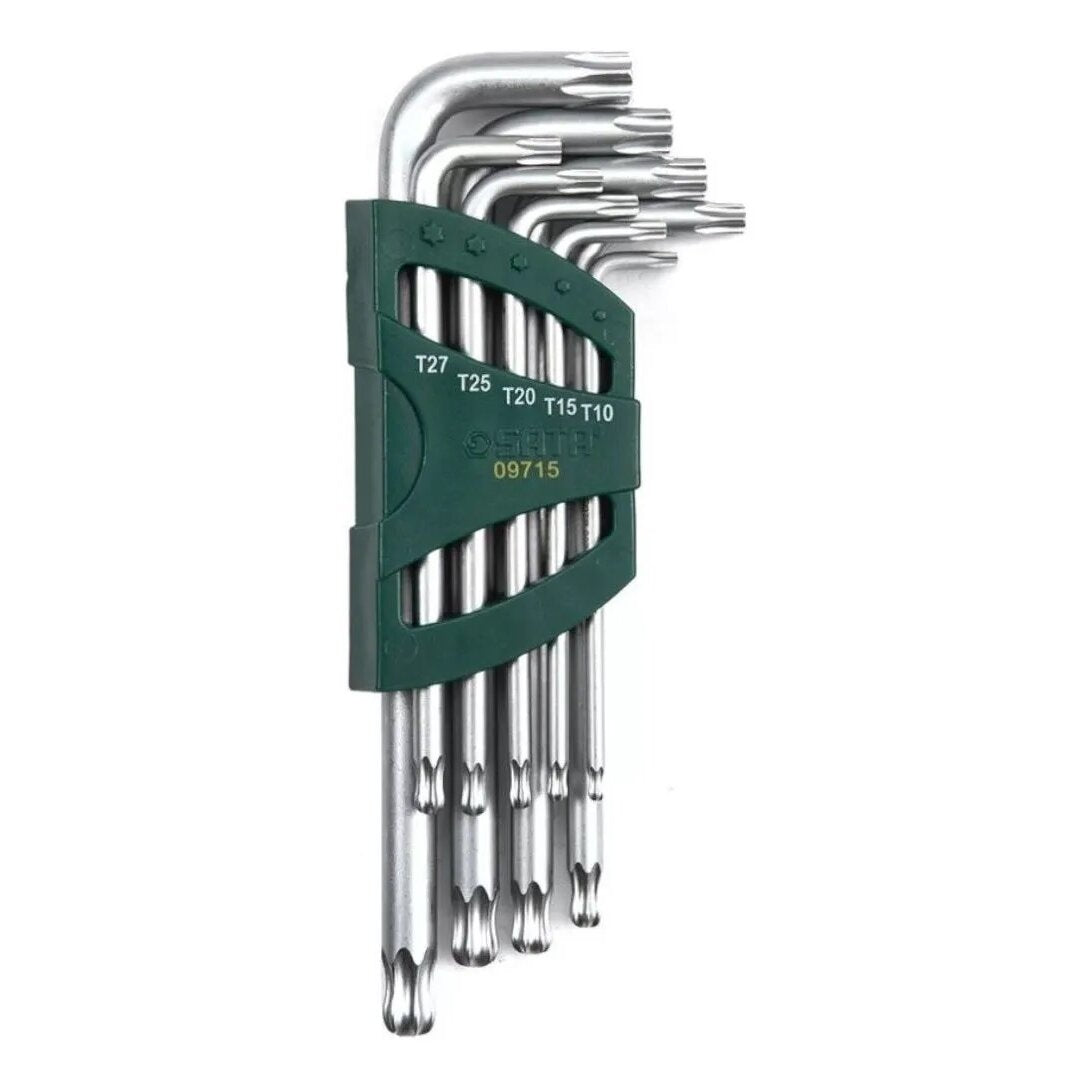 TORX sešstūra atslēgu komplekts ar lodveida galiem, 9 gab. (T10-T50)