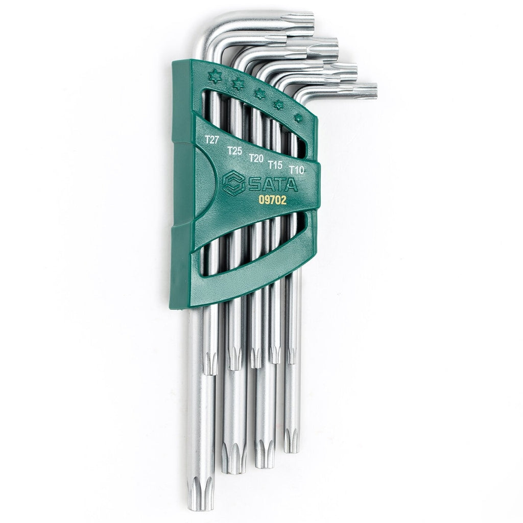 L-veida sešstūra atslēgu TORX komplekts 9 gab. (T10-T50) ar caurumu