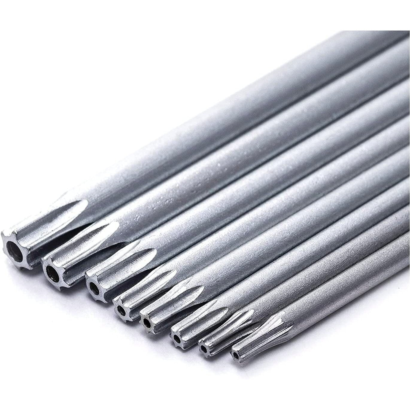 Garu L veida TORX sešstūra atslēgu komplekts ar caurumu T6-T25