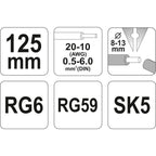 Universāls izolācijas noņemšanas instruments 125 mm
