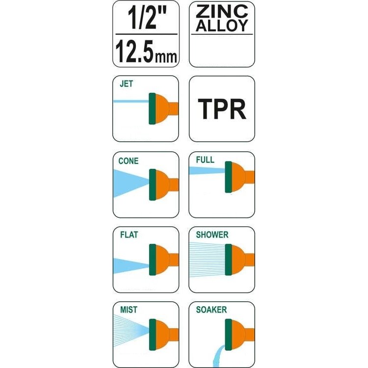 Regulējama smidzināšanas pistole 1/2"