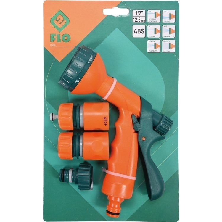 Šļūtenes ūdens uzgaļu komplekts 1/2" 4 gab.