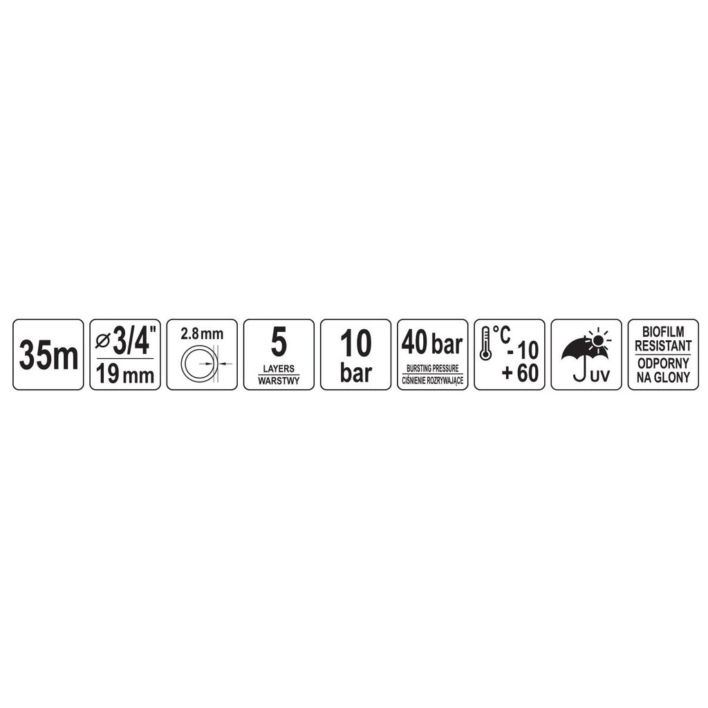 Dārza šļūtene 3/4" 35m (5 slāņi)