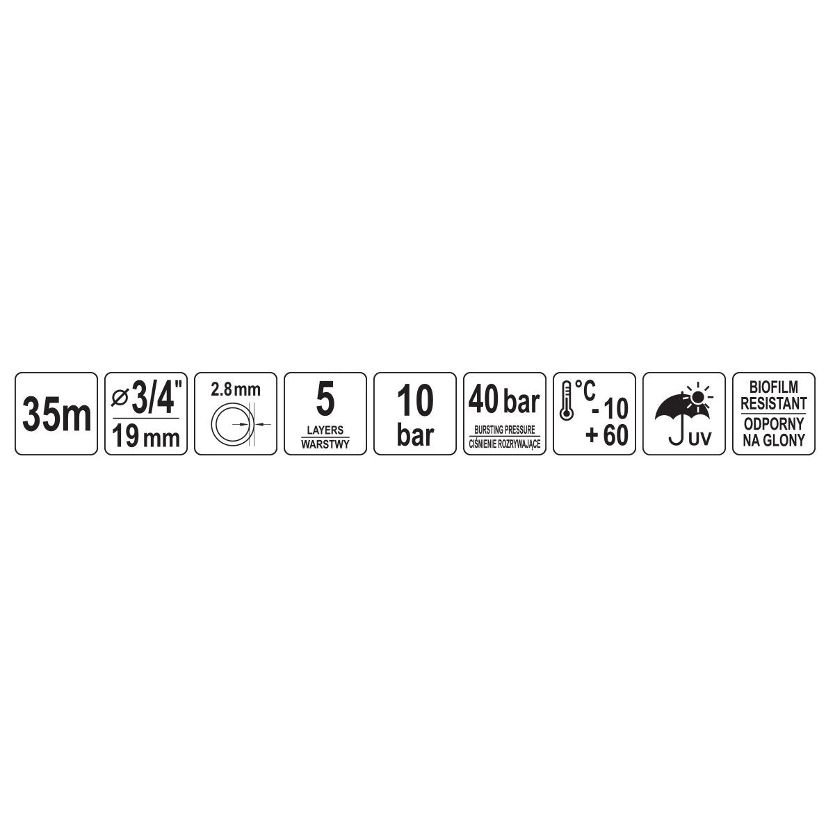 Dārza šļūtene 3/4" 35m (5 slāņi)