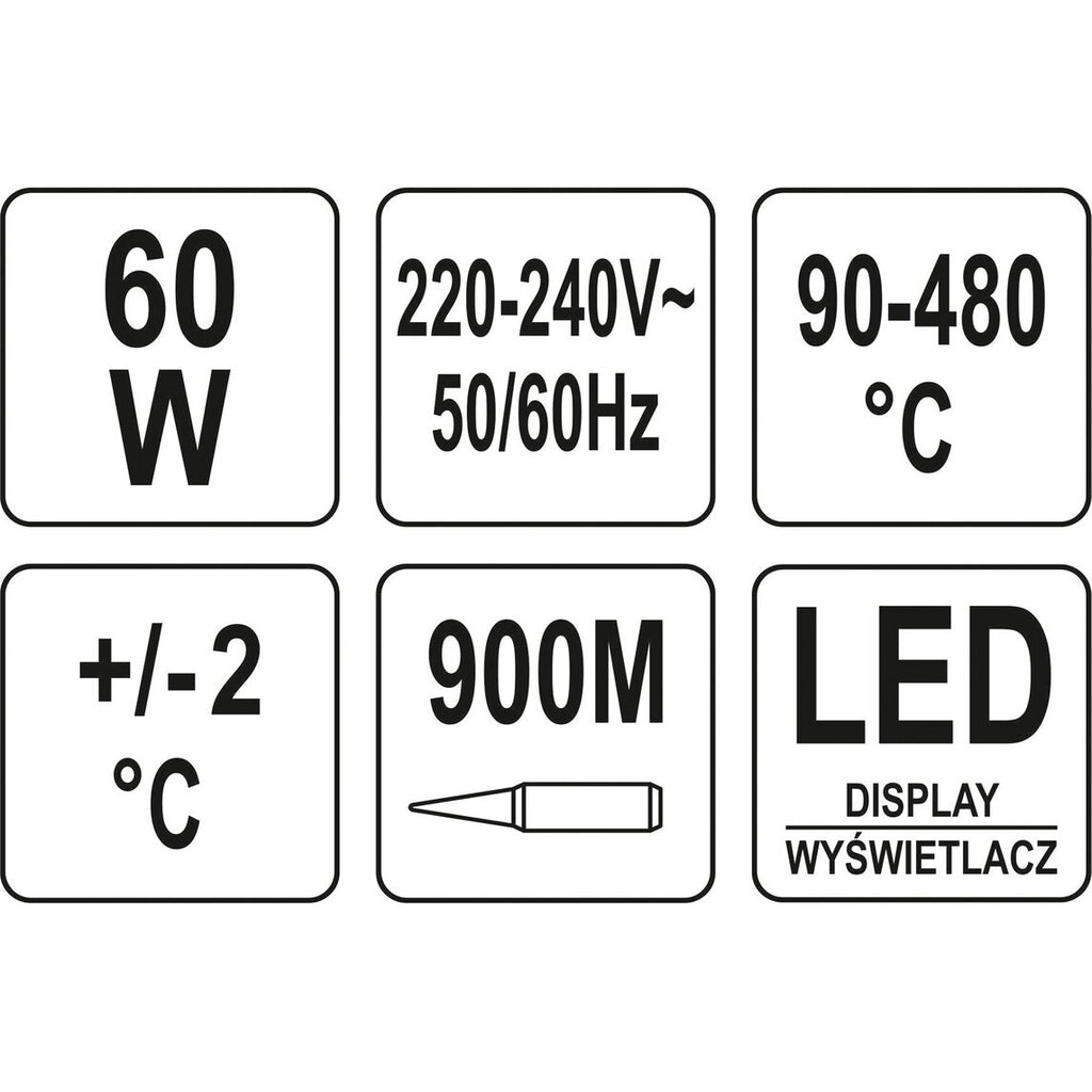 Lodēšanas stacija ar LCD displeju 60W 900M