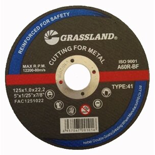 Griešanas disks 125x1.0x22.2 41. Metāls un tērauds