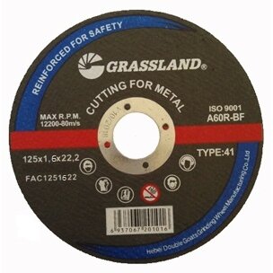 Griešanas disks 125x1,6x22,2 41. Metāls un tērauds