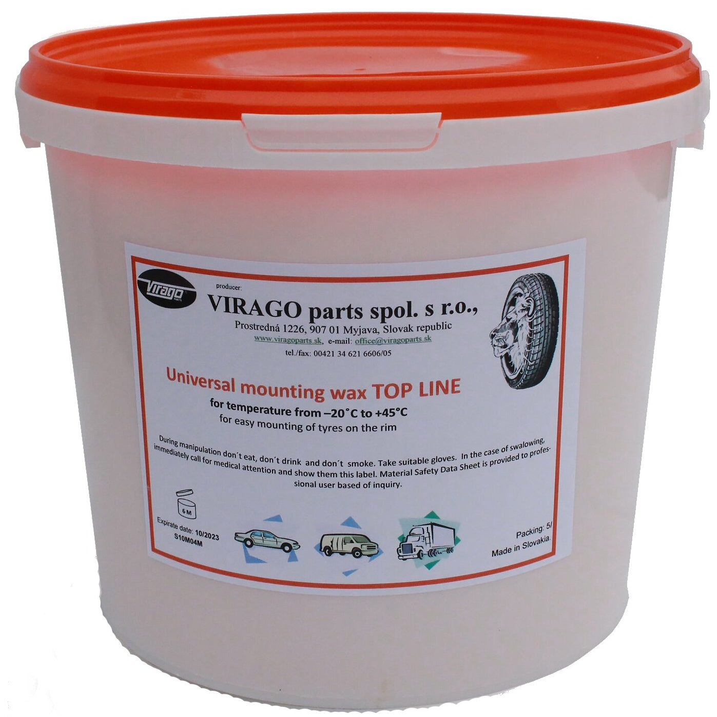 Montāžas pasta TOP Line WAX 5kg (oranža)