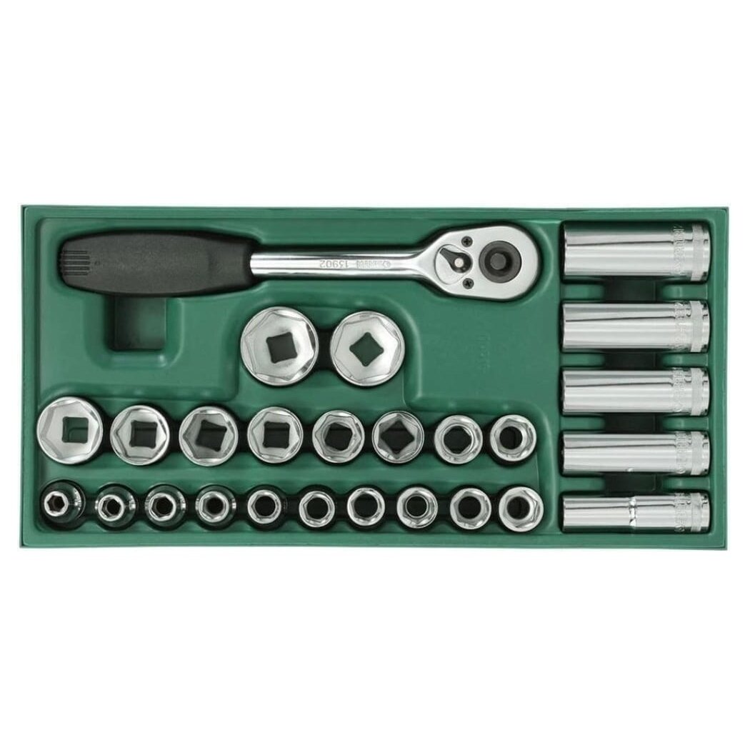 Paplāte. Uzgaļu komplekts 1/2" Dr. 26 gab.