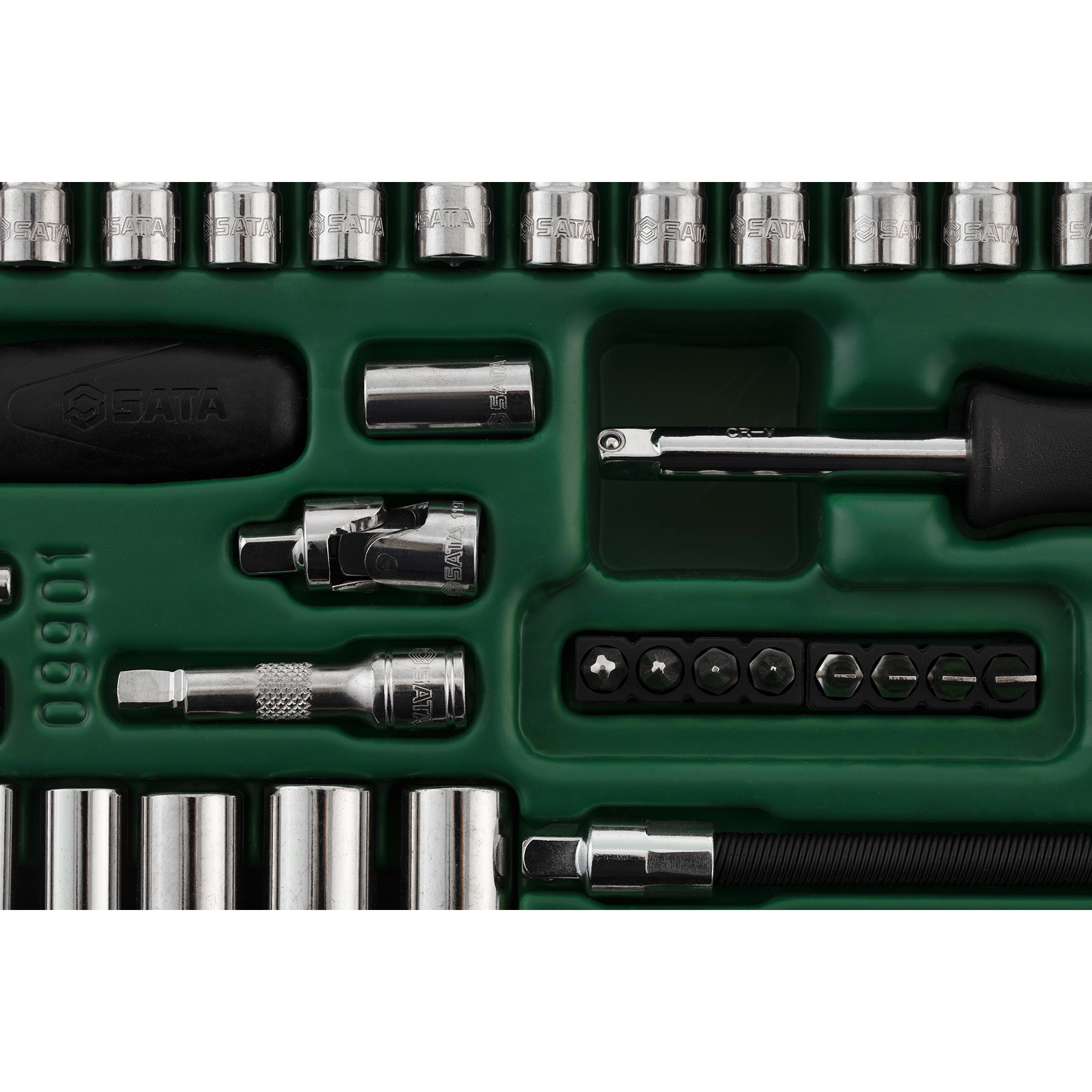Paplāte. Uzgaļu komplekts. 1/4" caurule. 66 gab.