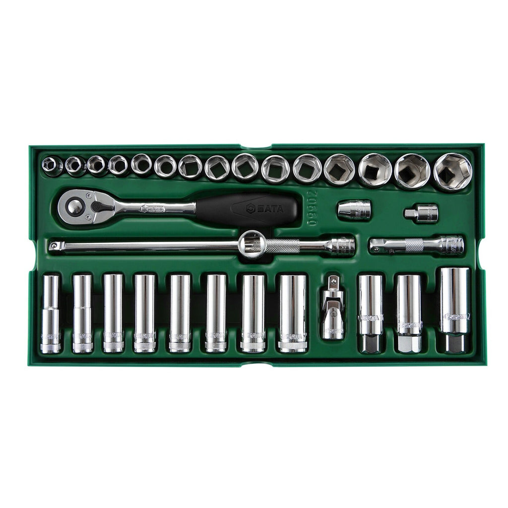 Paplāte. Uzgaļu komplekts. 3/8" caurule. 33 gab.