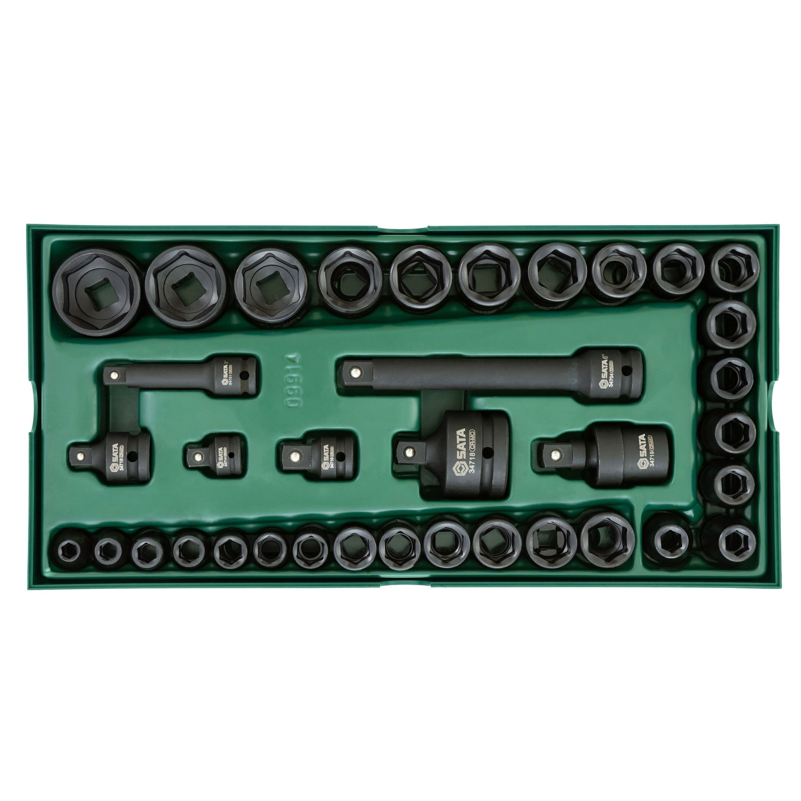 Paplāte. Triecienuzgaļu komplekts 3/8“ + 1/2" Dr. 13 gab.