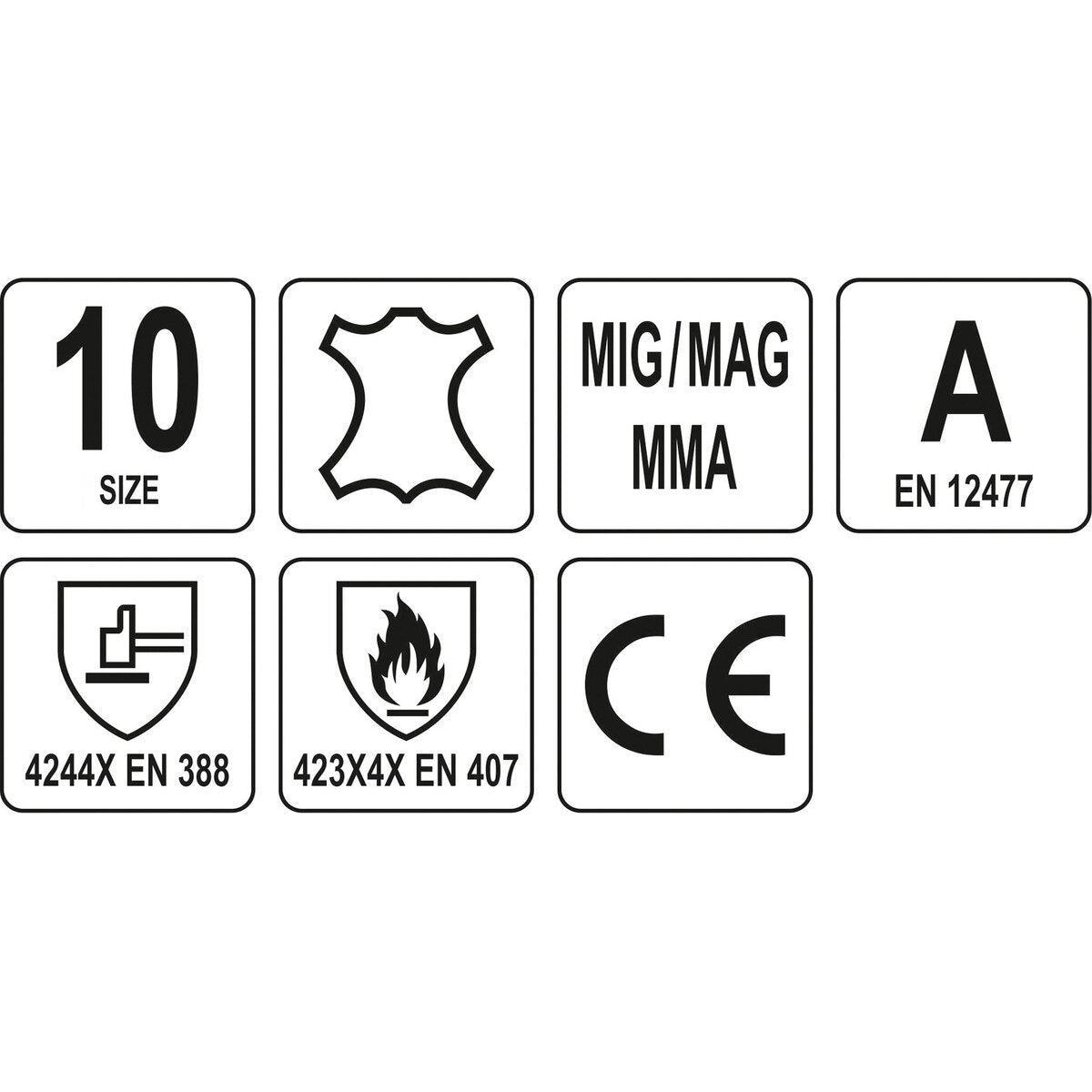 Metinātāja cimdi ar paaugstinātu izolāciju (10. izmērs)