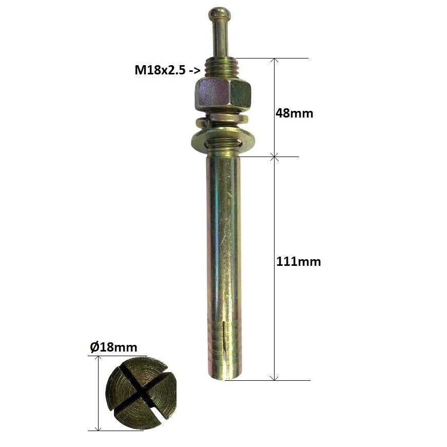 Enkura skrūve M18x2.5 L=160mm