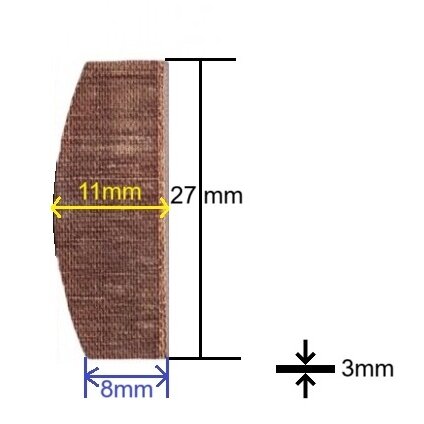Super mini pneimatiskā triecienatslēga 1/2" C1522 rotora lāpstiņa (6 gab.) Rezerves daļa