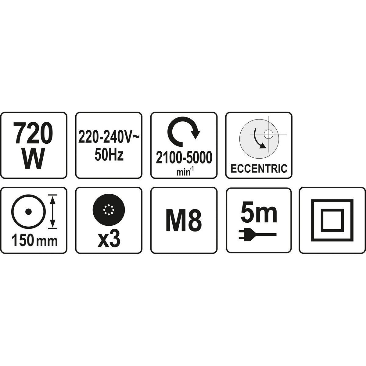 Auto pulētājs 150 mm 720 W