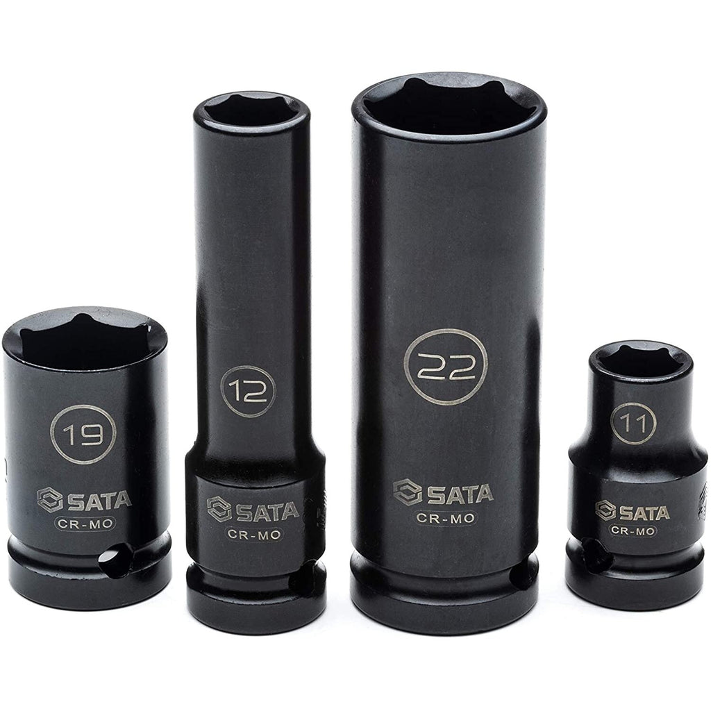 1/2" Dr. plānsienu standarta un dziļo triecienuzmavu komplekts (10-24 mm) (26 gab.)
