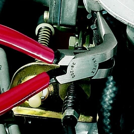 Knipex knaibles ar izliektu galu, 200 mm