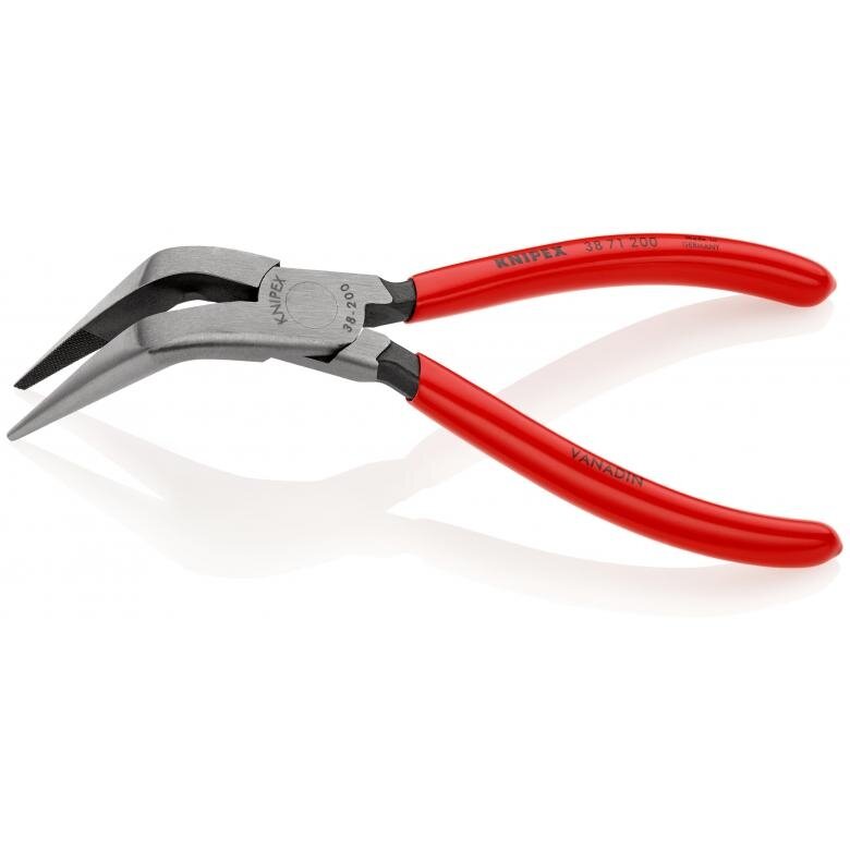 Knipex knaibles ar izliektu galu, 200 mm