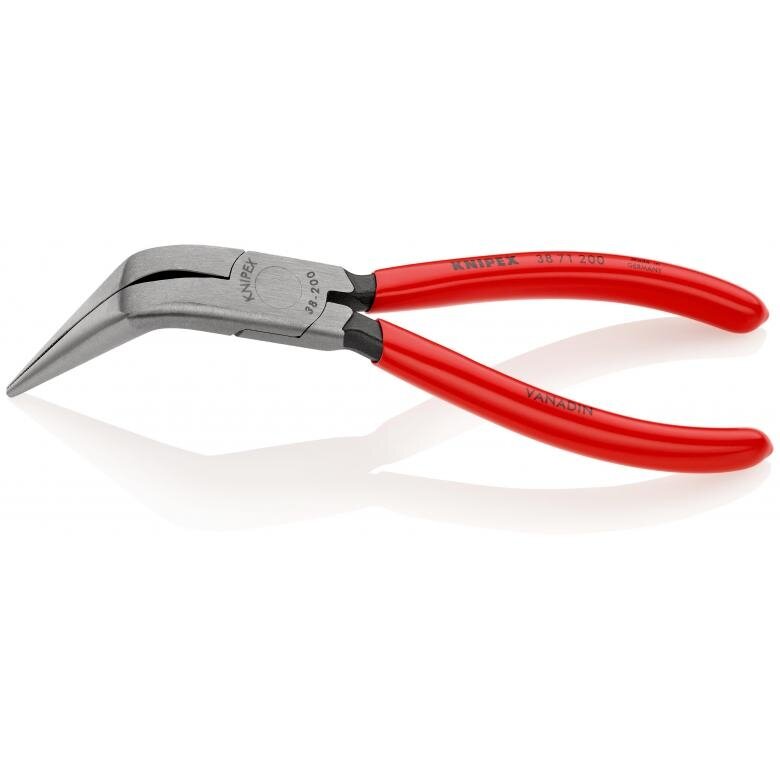 Knipex knaibles ar izliektu galu, 200 mm