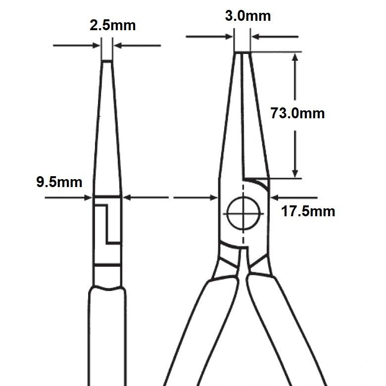 Garās knaibles 200 mm KNIPEX
