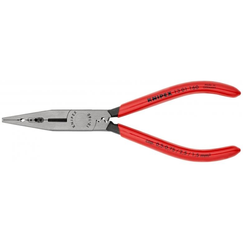 Elektriķa knaibles ar garu degunu, 160 mm, KNIPEX