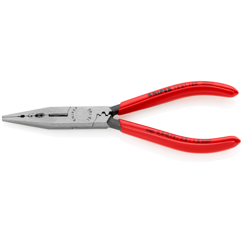 Elektriķa knaibles ar garu degunu, 160 mm, KNIPEX