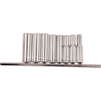 1/4" dziļo uzgaļu komplekts, 9 gab.