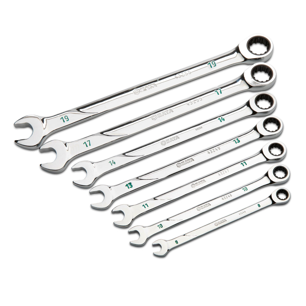 Kombinēto sprūdrata atslēgu komplekts 7 gab. (8-19 mm) 120XP