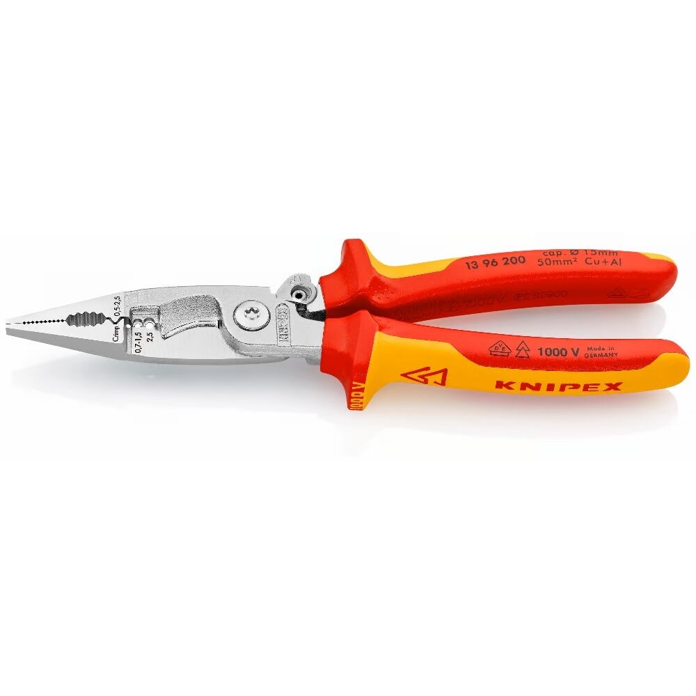 Elektroinstalācijas knaibles VDE 200 mm KNIPEX